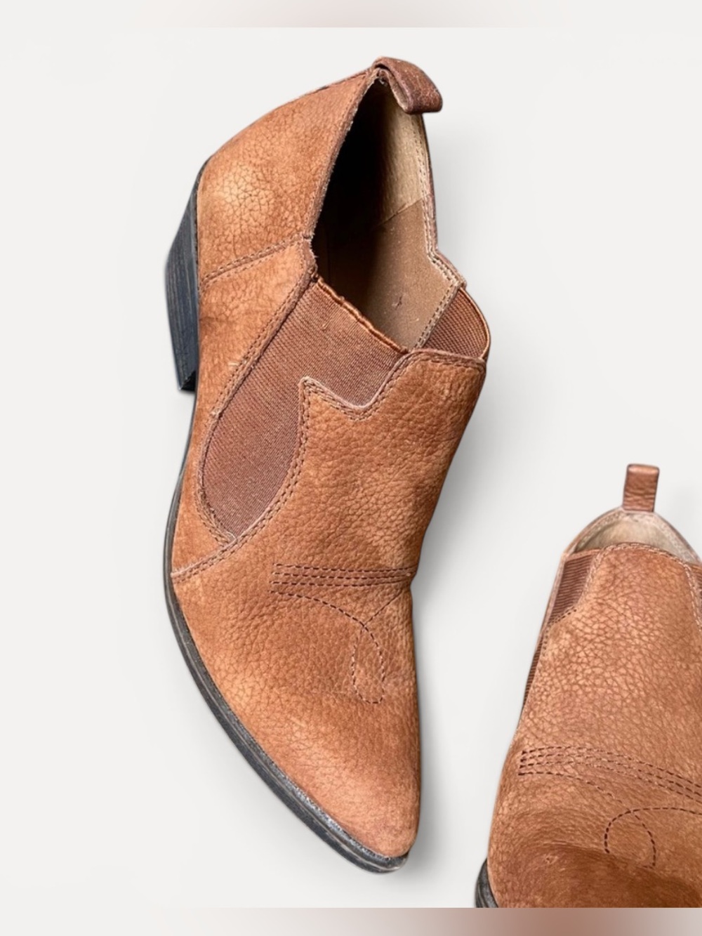 Lucky Brand Tan Ankle Leather  Booties Women’s size 7.5 - Picture 4 of 15